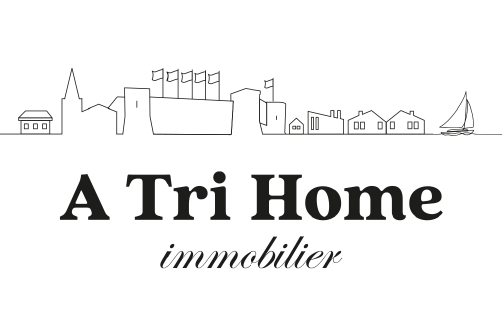 logo A Tri Home Blanc agence immobilière caen Thue et Mue